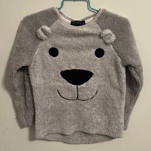 Girl’s L Fuzzy Polar Bear Sweater